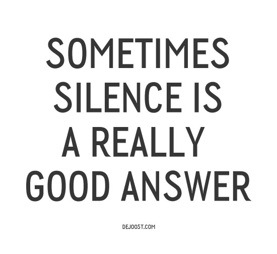 silence_good_anwer